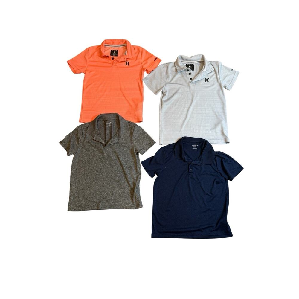 4 Boys Short Sleeve Polos 6-7 Years hurley old navy